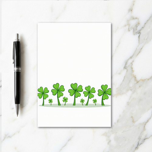 Lucky Green Shamrocks Card