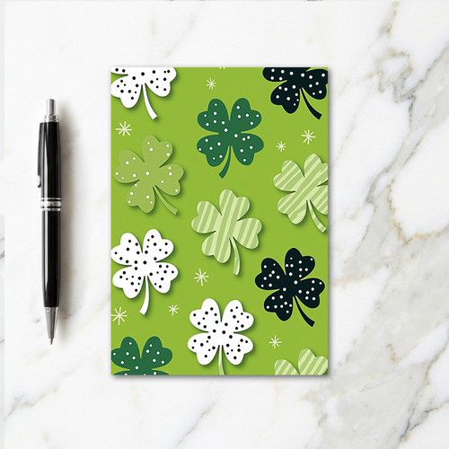 Lucky Green Shamrocks Happy Card
