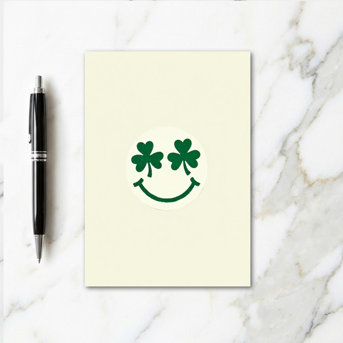 Lucky Green Smile Face Card