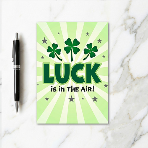 Lucky Green Stars Pattern Card