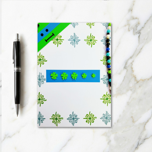 Lucky Green Stripe Clover Card