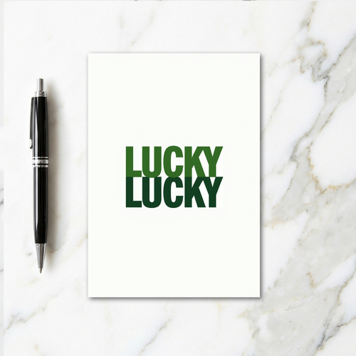 Lucky Green Word Pattern Card