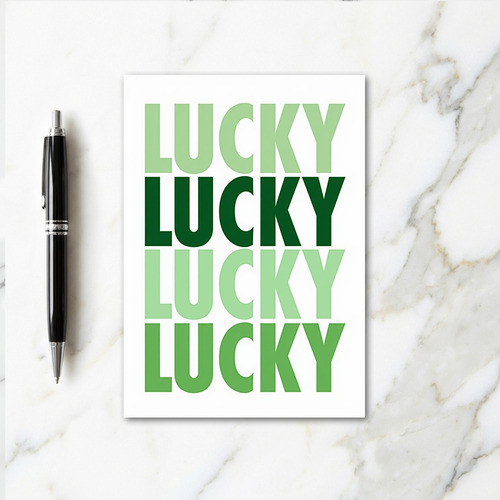 Lucky Greens Simple Card