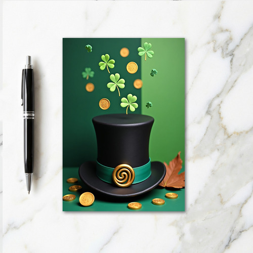 Lucky Hat Gold Coin Card