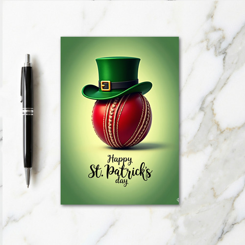 Lucky Hat Red Orb Holiday Card