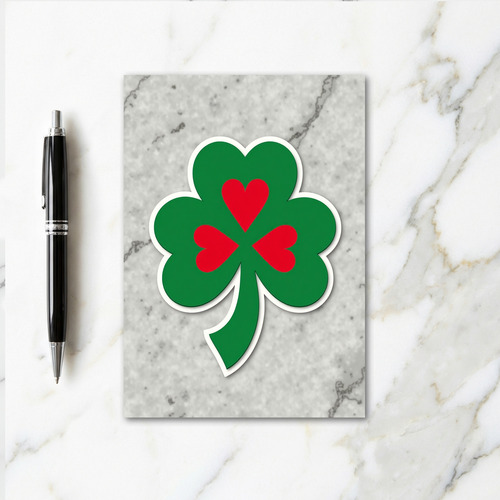 Lucky Heart Clover Card