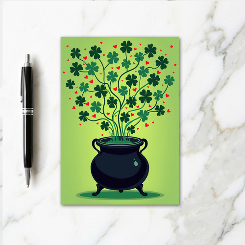 Lucky Hearts Clover Card