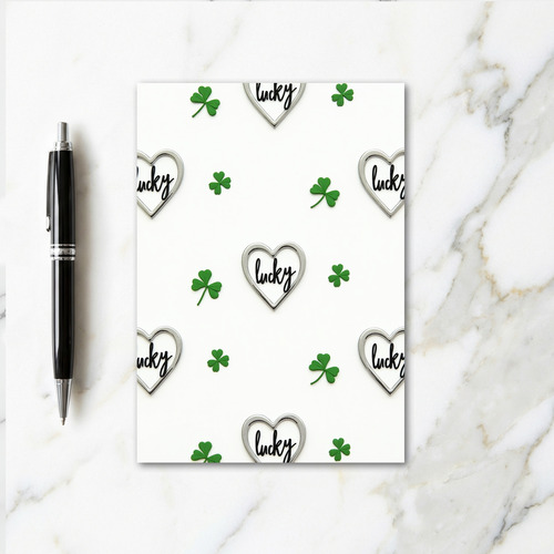 Lucky Hearts Clover Good Fortune Card