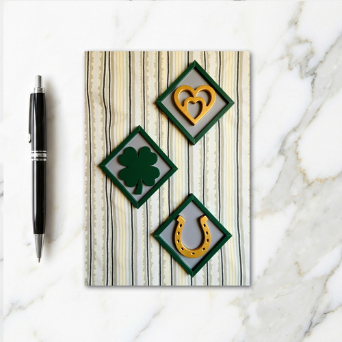 Lucky Hearts Shamrock Art Card