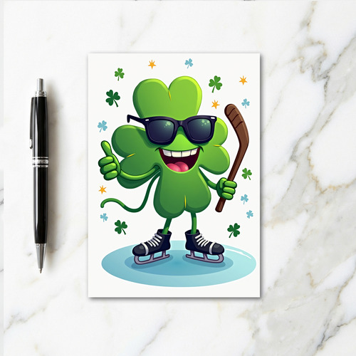 Lucky Hockey Star For Partner Card
