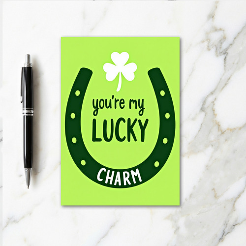 Lucky Horseshoe Charm Card
