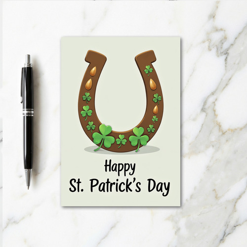 Lucky Horseshoe Gold Foil Card