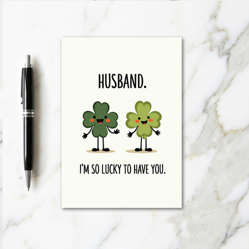 Lucky Husband Faux Gold Foil Card