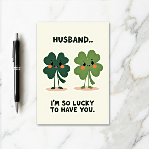 Lucky Husband Kraft Paper Look Card