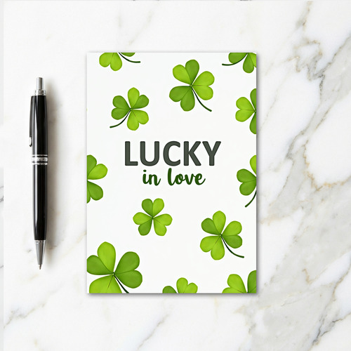 Lucky In Love Clover Green Card