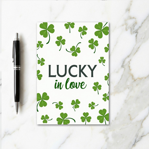 Lucky In Love Glitter Texture Card