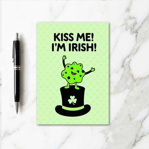 Lucky Irish Kiss Me Card