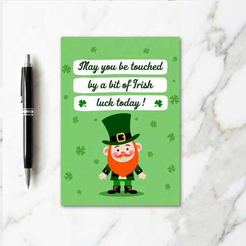 Lucky Irish Leprechaun Smile Card