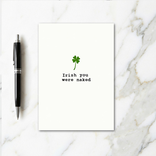 Lucky Irish Naked Wish Card