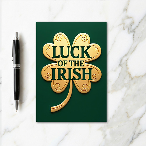 Lucky Irish Shamrock Card
