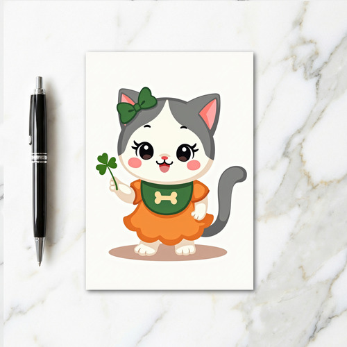 Lucky Kitten Friend Card