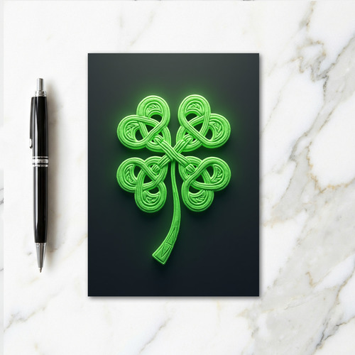 Lucky Knotwork Clover Art Card