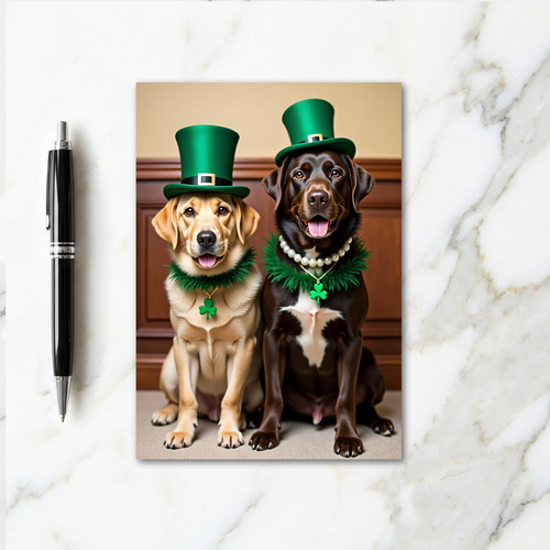 Lucky Labrador Holiday Card