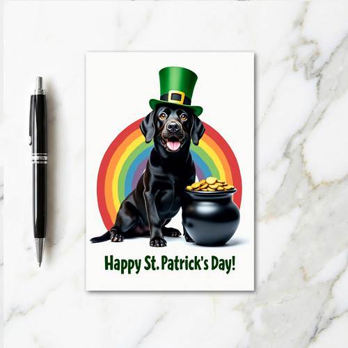 Lucky Labrador Rainbow Card