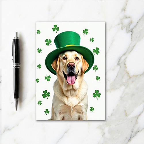 Lucky Labrador St Patricks Card