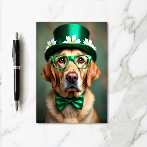 Lucky Labrador St Patricks Day Card