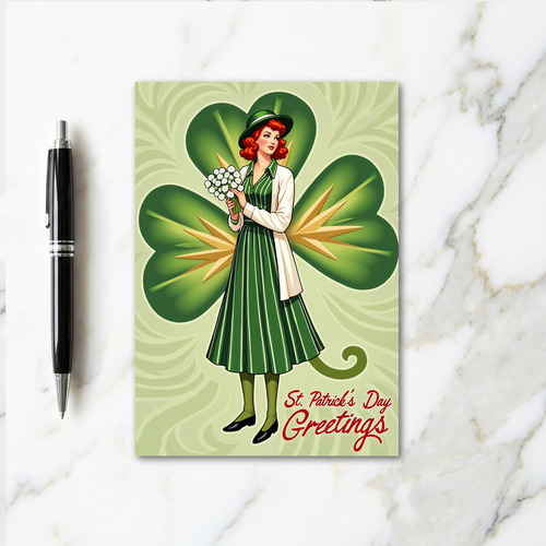 Lucky Lady St Patricks Day Card