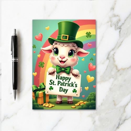 Lucky Lamb St Patricks Day Card