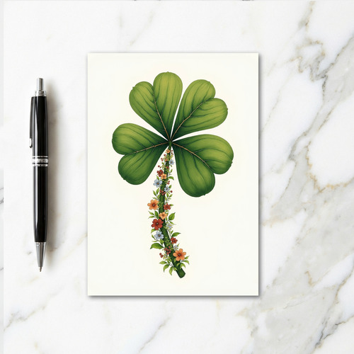 Lucky Leaf Nature Art Card