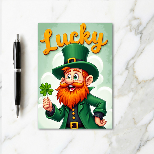 Lucky Leprechaun Art Style Card