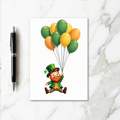 Lucky Leprechaun Balloon Ride Card