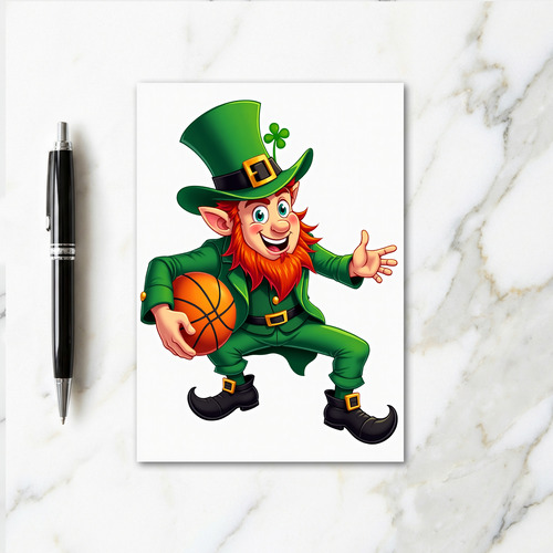 Lucky Leprechaun Basketball Card