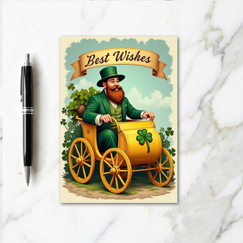 Lucky Leprechaun Best Wishes Card