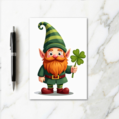 Lucky Leprechaun Clover Card