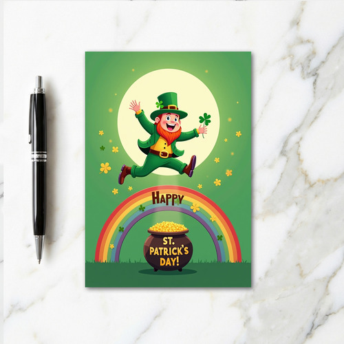 Lucky Leprechaun Clover Pattern Card