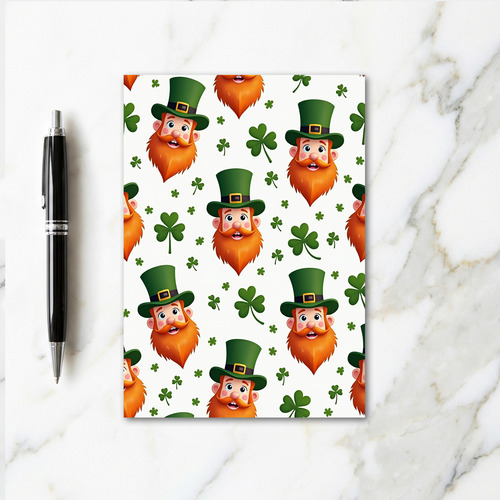 Lucky Leprechaun Faces Fun Card