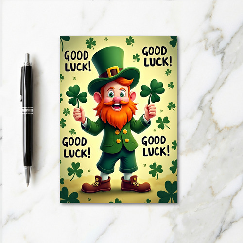 Lucky Leprechaun Faux Gold Foil Card