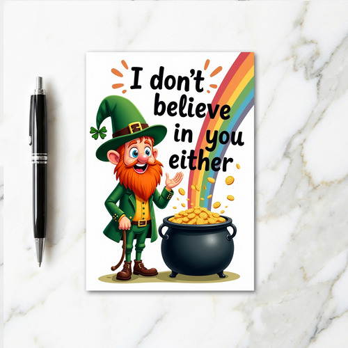 Lucky Leprechaun Funny Irish Card
