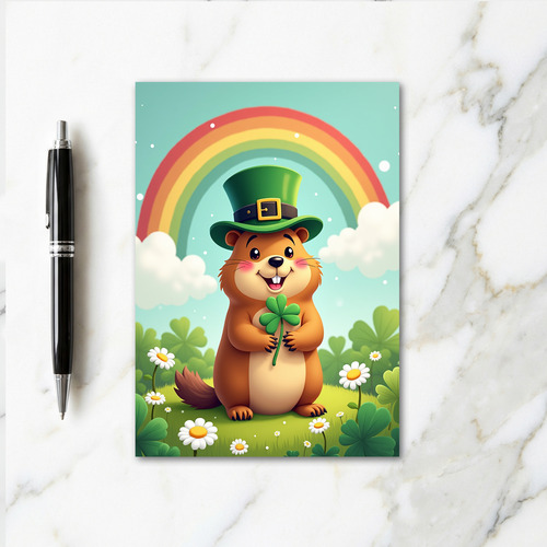 Lucky Leprechaun Groundhog Card