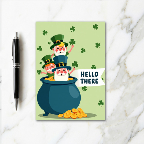Lucky Leprechaun Hello There Card