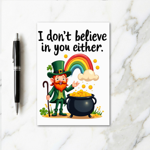 Lucky Leprechaun Humor Card
