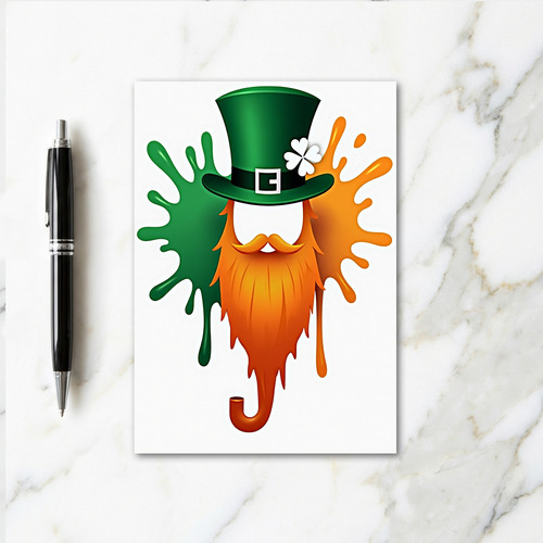 Lucky Leprechaun Irish Art Card