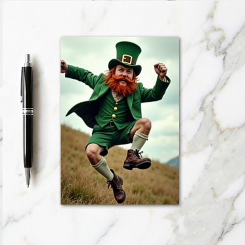 Lucky Leprechaun Jump Card