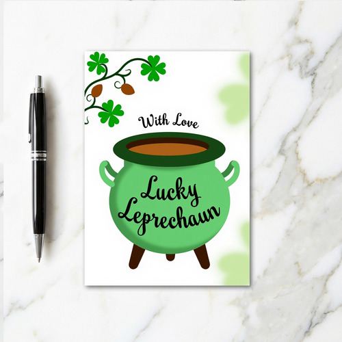 Lucky Leprechaun Kraft Paper Look Card
