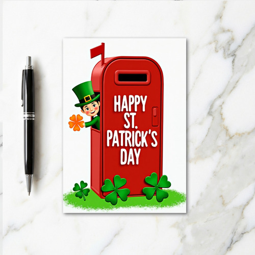 Lucky Leprechaun Mailbox Card