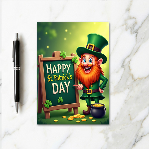 Lucky Leprechaun Pattern Card